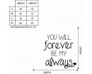 Be My Always Quotes Wall Decal Love Quotes Vinyl Art Stickers